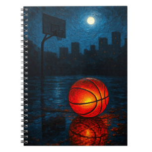 Basketbal Kunst Notitieboek - Sport Ontwerp Dagboe