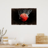 Basketbal kunstposter poster (Keuken)