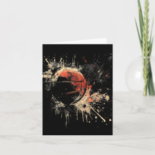 Basketbal kunstwerk Basketbal liefhebber Waterverf Kaart
