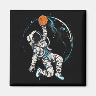 Basketbal kunstwerk Basketbal Speler Astronaut Dra Magneet