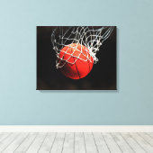 Basketbal Kunstwerk Verpakt Canvas (Insitu (Houten vloer))