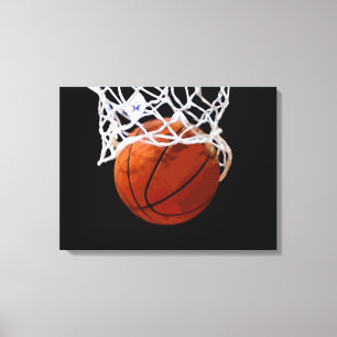 Basketbal Kunstwerk Verpakt Canvas Afdruk