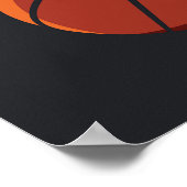 Basketbal laat bal spelen geboren om sport te winn poster (Hoek)