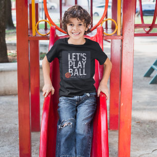 Basketbal laat bal spelen geboren om sport te winn t-shirt
