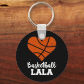 Basketbal Lala Fun Basketbal Hart Oma La La Sleutelhanger (Voorkant)