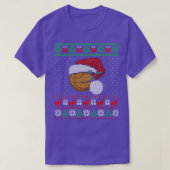 Basketbal Lelijke Kersttrui Happy Holiday Se T-shirt (Design voorkant)
