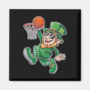 Basketbal Leprechaun St. Patrick's Day Grappig Spe Magneet