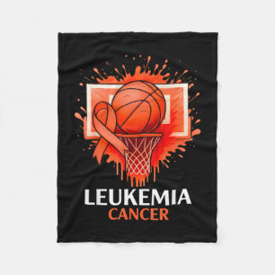 Basketbal leukemie kanker bewustzijn fleece deken