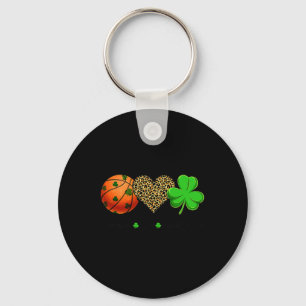 Basketbal Liefde Saint Patrick's Day Shamrock Krui Sleutelhanger