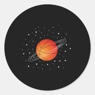 Basketbal Liefhebbers Basketbal Speler Fun Basketb Ronde Sticker