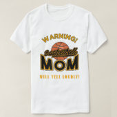 Basketbal mam grappig zal schreeuwen luid softbal  t-shirt (Design voorkant)