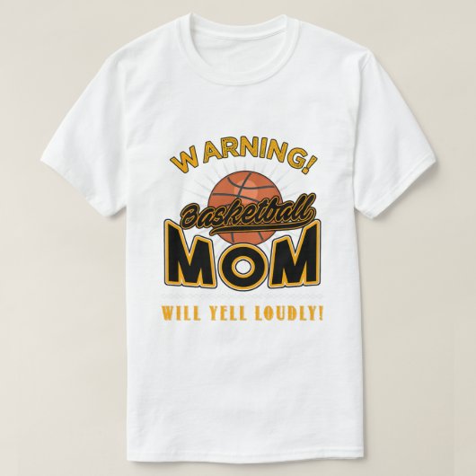 Basketbal mam grappig zal schreeuwen luid softbal  t-shirt (Design voorkant)