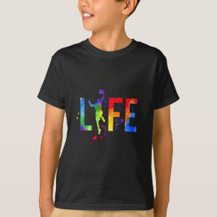 Basketbal Mannen bal is het leven Waterverf basket T-shirt