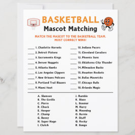 Basketbal Mascot Matching Game