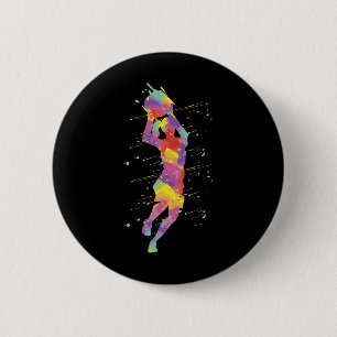 Basketbal Meisje 2 Ronde Button 5,7 Cm
