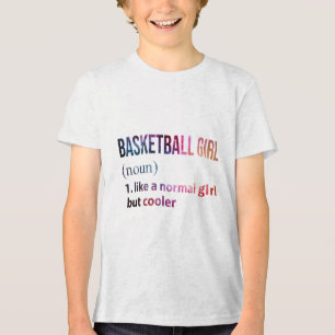 Basketbal meisje als een normaal meisje, maar cool Tri-Blend shirt