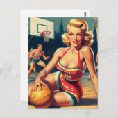  basketbal meisje briefkaart (Voorkant / Achterkant)