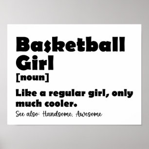 Basketbal Meisje Grappig Woordenboek Definitie Mei Poster
