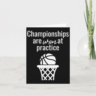Basketbal Meisje Motiverende Spreuk Top Kaart