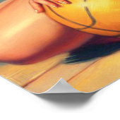  basketbal meisje poster (Hoek)