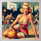  basketbal meisje poster (Voorkant)