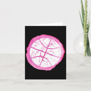 Basketbal Meisje Roze Waterverf Kaart