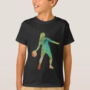 Basketbal Meisje Spelen T-shirt
