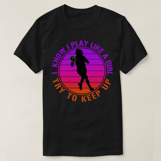  basketbal meisje t-shirt (Design voorkant)