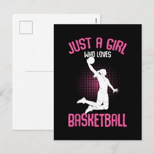 Basketbal Meisje Vrouwen Feestdagenkaart