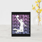 Basketbal Meisje Vrouwen Kinder 1 Kaart (Gele Bloem)