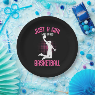 Basketbal Meisje Vrouwen Papieren Bordje