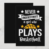 Basketbal Meisjes Cadeau I Hoops Speler Kaart (Voorkant / Achterkant)