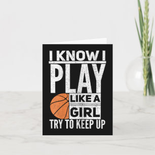 Basketbal meisjes - Ik weet dat ik speel als een m Kaart