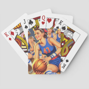  basketbal meisjes illustratie pokerkaarten