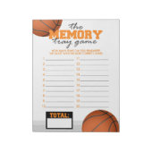 Basketbal Memory Tray Baby shower Game Pack Notitieblok (Gedraaid)