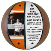 Basketbal met Afbeelding erop. Basketbal Senior, (Verticaal)