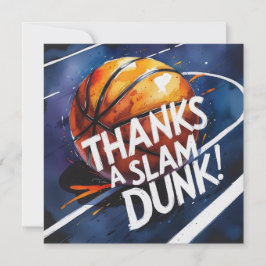 Basketbal met bal Bedankt voor een slam dunk 