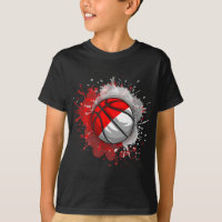 Basketbal met Indonesische vlag