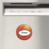 basketbal met jouw naam erop magneet (Insitu (Vaatwasser))