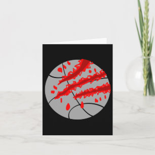 Basketbal met rode klauw kaart