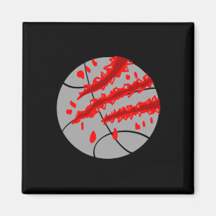 Basketbal met rode klauw magneet