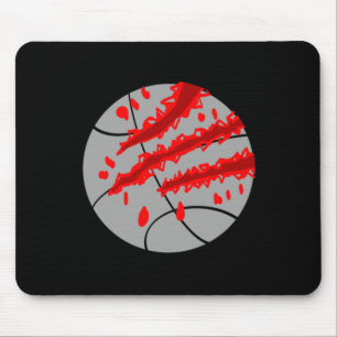 Basketbal met rode klauw muismat
