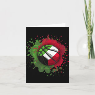 Basketbal Met Vlag Van Koeweit Kaart