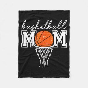 Basketbal Moeder Luipaard Basketbal Ring Net Spel Fleece Deken