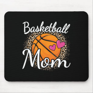 Basketbal Moeder Luipaard Print Basketbal Vrouwen  Muismat
