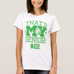 Basketbal Moeder Senior Groene Shirt Nummer & Naam