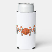 Basketbal moeder Sinaasappel Polka Dot Hart (Seltzer Voorkant)