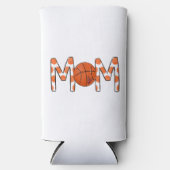 Basketbal moeder Sinaasappel Polka Dot Hart (Voorkant)