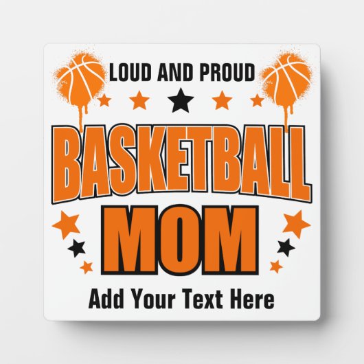 Basketbal Moeder - Tafelmodel met Easel Fotoplaat (Voorkant)