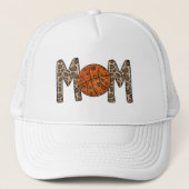Basketbal Mom Leopard Trucker Pet (Voorkant)